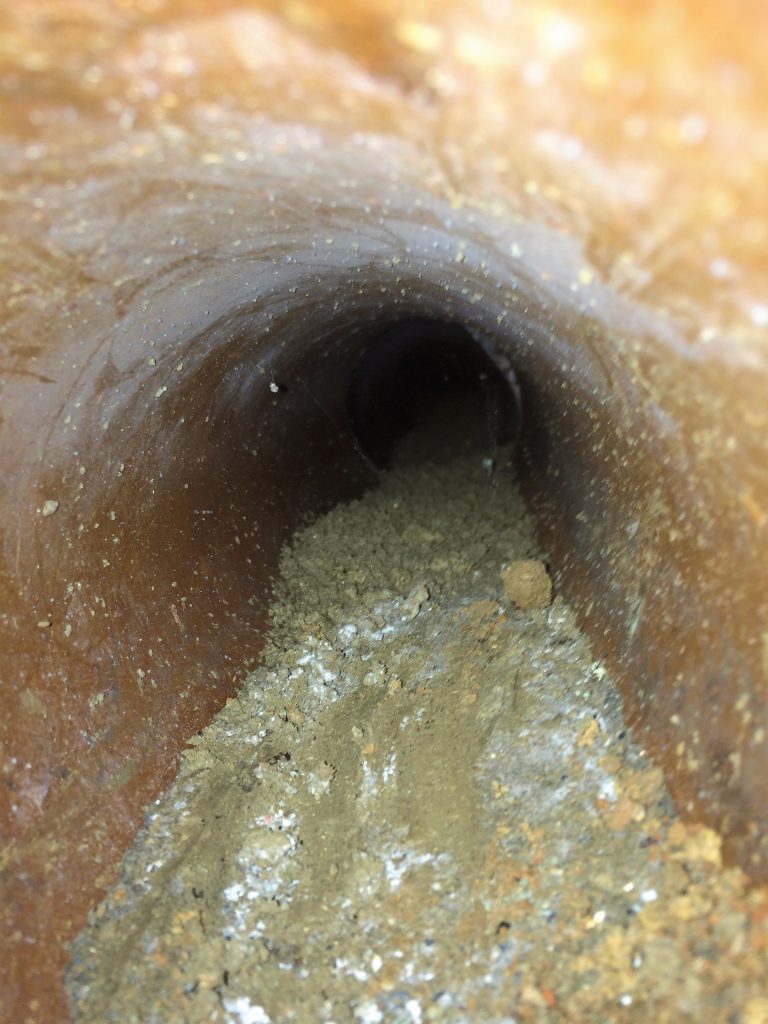 DIRTY PIPE NEEDS HYDRO- JET CLEANING